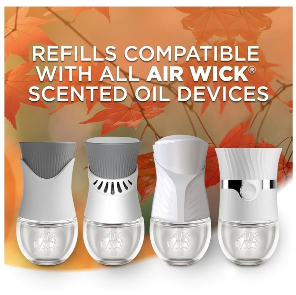 New Air Wick Scented Oil Refill, 5ct, Bonfire and Crisp Fall Air, Air Freshener - Picture 7 of 12